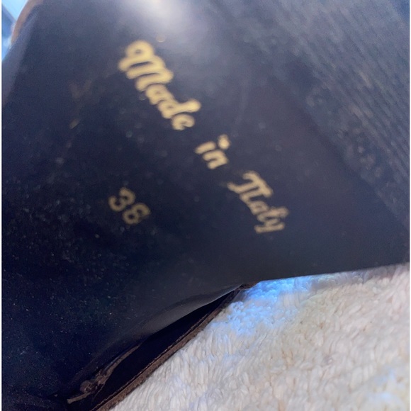 Genuine leather natural fur tall boots made in Italy - Picture 4 of 11